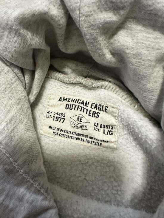 Vintage Y2K Green and White American Eagle Hoodie Athletics Large - Picture 4 of 9